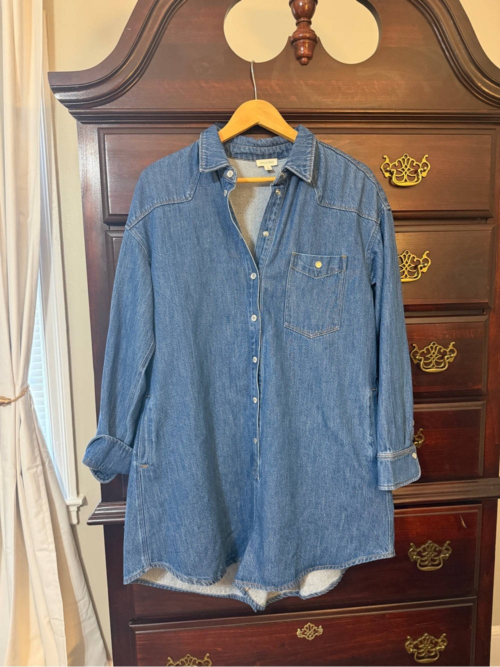 Pilcro Blue Denim Shirt Jacket